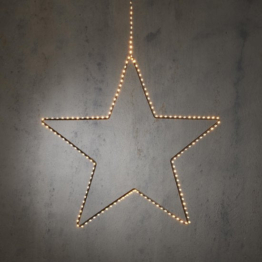 Luca Lighting Star Pendelleuchte mit warmweißer LED-Beleuchtung - H128 x Ø58 cm - Schwarz