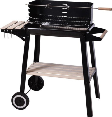 ProGarden Holzkohlegrill 86,5 cm schwarz